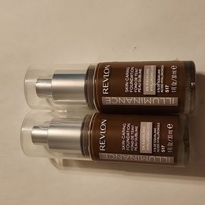 (Lot of 2) Revlon Illuninance Skin-Caring Foundation Amber 517